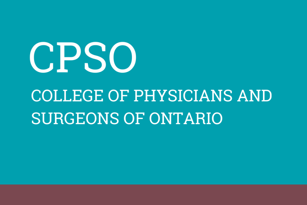 COLLEGE OF PHYSICIANS AND SURGEONS OF ONTARIO
